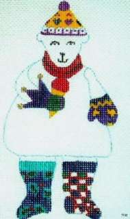 This is a beautiful pair of hand painted Polar Bear needlepoint 