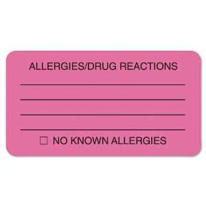  Tabbies : Allergies/Drug Reaction Labels, 3 1/4 x 1 3/4, Fluor 