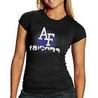 air force falcons ladies black logo matrix t shirt l expedited 