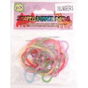  Shaped Rubber Bands Bracelets   Numbers (Pack of 12 