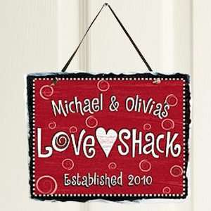  Personalized Love Shack Slate Plaque: Home & Kitchen