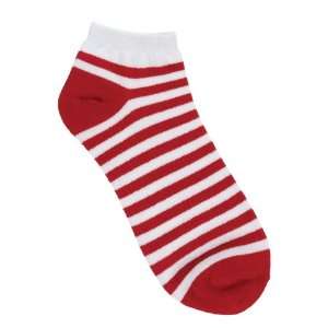   377 rst Fashion Anklet Nurse Socks Red Stripes