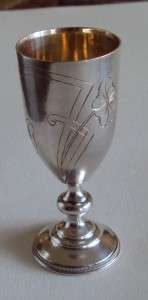 Antique Russia 84 Russian Silver 2 Goblet Cordials Moscow Aesthetic 