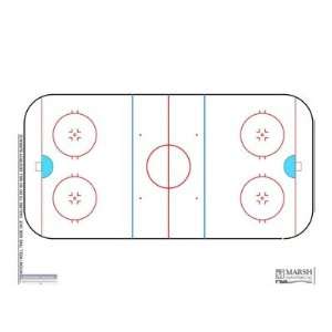 Magnetic Dry Erase Coaching Aides Mat   Hockey