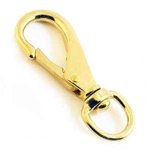  Brass 4 9/16 Swivel Eye Snap Hook