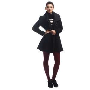  2011 New Style Long Wool Coat Empire Waist Double breasted 