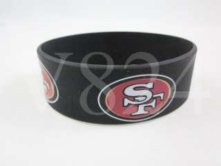 NFL San Francisco 49ers Wristbands Bulk Bandz Bracelet A SET  