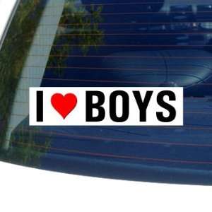  I Love Heart BOYS Window Bumper Sticker: Automotive