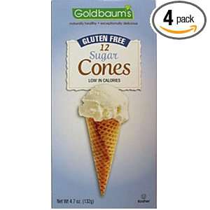 Goldbaums Ice Cream Cones   Gluten Free Sugar Cone, 4.7 Ounce (Pack of 
