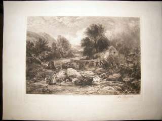 Norman Hirst C1905 Large Folio Mezzotint. Landscape  