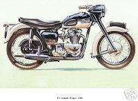 Triumph Tiger 100 Motor Bike Classic Motorcycle Print  