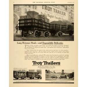   Ad Troy Wagon Works Trailers Ohio Truck Long Haul   Original Print Ad