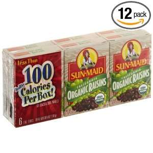 Sun Maid Natural California Raisins, 6 Ounce (Pack of 12):  
