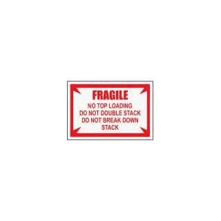 Adazon Inc. PL006 Fragile, No Top Load, Packing Label for common 