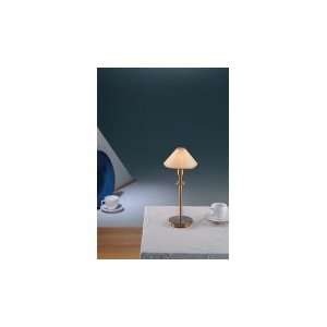   Mini Table Lamp, Antique Brass Finish with Alabaster Crème Glass