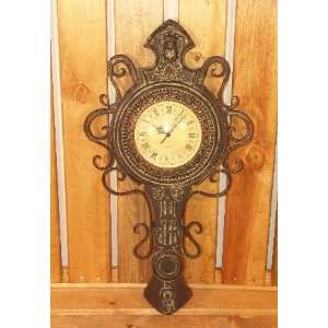  Wall Clock with Ornate Antique Design