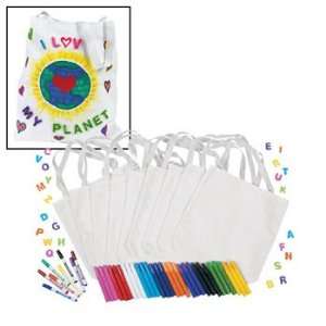  Design Your Own White Canvas Tote Bag Kit   Basic School 