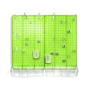   GRE Pegboard Room Organizer, Green Frosted Pegboard
