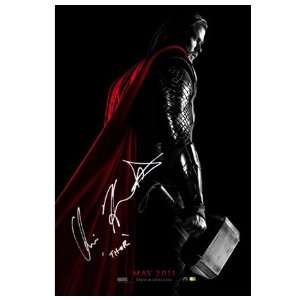 Chris Hemsworth Autographed 27x40 Thor Original Advanced Movie Poster