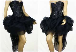 TuTu Moulin Rouge Burlesque Lush Long Skirt Black 6 16  