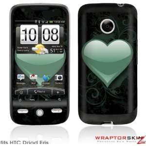  HTC Droid Eris Skin   Glass Heart Grunge Seafoam Green by 