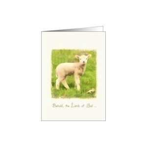  Behold the Lamb of God, Christian Easter card, John 129 
