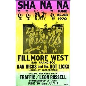  Sha Na Na Fillmore West 14 X 22 Vintage Style Concert 