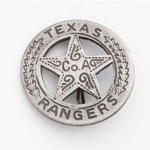  Old West Silver Texas Rangers Badge: Office Products