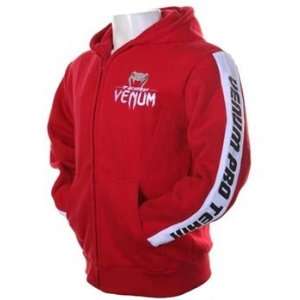  Venum Pro Team Zip Up Hoodie   Red