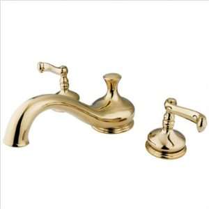   Roman Tub Filler with French Lever Handles Finish: Polished Chrome