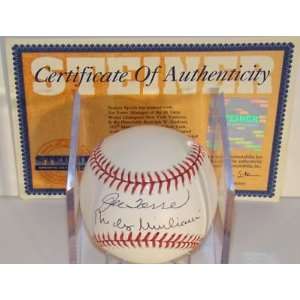  Joe Torre Autographed Ball   Giuliani Official W S STEINER 