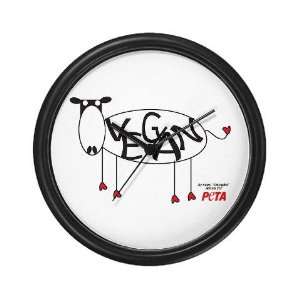  Vegan Cow Vegan Wall Clock by CafePress: Everything Else