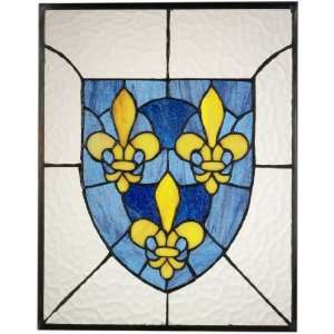 French Royal Family Fleurs De Lis Stained Glass Window