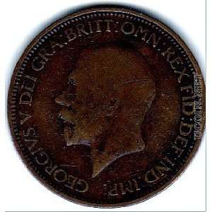   1929 UK Great Britain English Large Penny Coin KM#838 