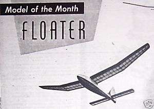 Vintage Thermic FLOATER Two Versions Glider Model Airplane Kit PLANS 
