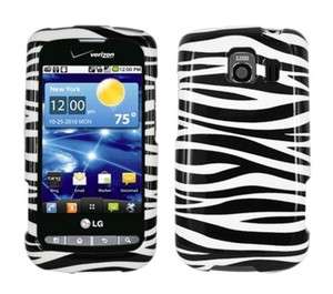 For LG VORTEX VS660 Verizon Zebra Black/White Protection Case Mobile 