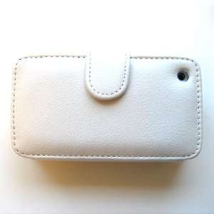   Protector Leatherette Horizontal Cradle Case White with Belt Clip