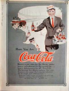 1915 Coca Cola Baseball Game Vendor Circular Carrier  