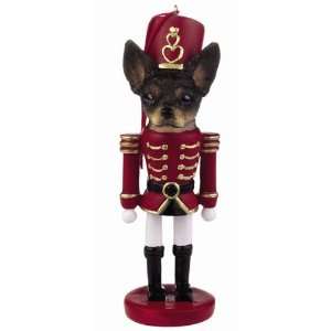   and White Chihuahua Dog Soldier Nuctracker Ornament 