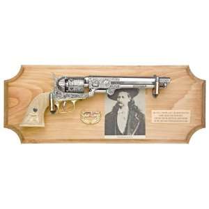    Wild Bill Hickok Framed Nickel Plated Revolver Set