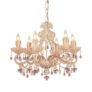  Champagne Wrought Iron Large Chandelier with Murano 