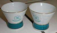 Sawanotsuru Sake Cups Made in Japan Porcelain Gold EUC  