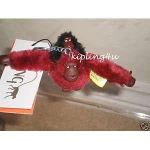  Kipling Monkey Keyring +Baby Lipstick Red Madeline 