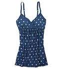 AMERICAN EAGLE OUTFITTERS WOMENS BLUE POLKA DOT TANK  