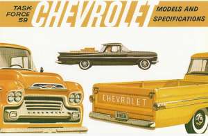 CHEVROLET 1959 Truck Sales Brochure 59 Chevy Pick Up  