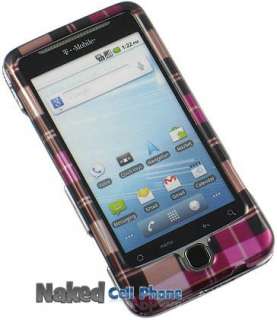 PINK PLAID CASE COVER FOR TMOBILE GOOGLE HTC G2 PHONE  
