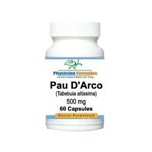 Pau Darco Bark Herb Supplement 500 Mg, 60 Capsules   Endorsed by Dr 