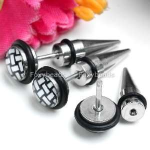  10pc Fashion STAINLESS STEEL Spike Screw Mens Taper GIFT 