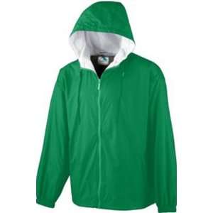  Augusta Hooded Taffeta Jacket/Flannel Lined KELLY GREEN 