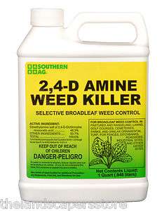 Amine Weed Killer 32oz Quart Selective Broadleaf Weed Control 46 